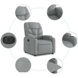 vidaXL Električni naslonjač od tkanine svjetlosivi | shoptok.hr