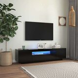 vidaXL TV ormarić s LED svjetlima crni 160 x 35 x 40 cm Cijene
