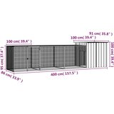  Kavez za kokoši sivi 400x91x100 cm od pocinčanog čelika | Eponuda.com