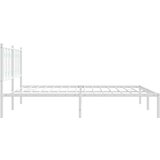 Metalni okvir za krevet s uzglavljem bijeli 183x213 cm | shoptok.hr
