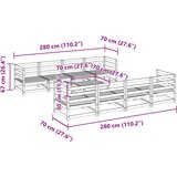 9-dijelni set vrtnih sofa od masivne duglazije i jelovine | shoptok.hr