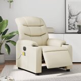The Living Store Električni masažni naslanjač krem umetno usnje - Električni Masažni Stol, (21572615) | Shoptok.si