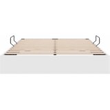Krevet s od storage Čista bijela 153 x 203 cm Umjetna koža | shoptok.hr