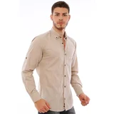 Dewberry G721 MEN'S SHIRT-BEIGE