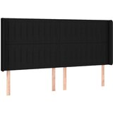 The Living Store vzglavje z ušesi črno 183x16x118/128 cm blago - vzglavje, (21418842) | Shoptok.si