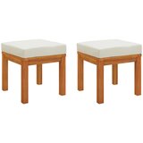 The Living Store Vrtni stolčki z blazinami 2 kosa 40x40x42 cm trden akacijev les - Vrtni Stolček, (21421850) | Shoptok.si