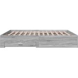  Okvir za krevet s ladicama boja hrasta 180x200 cm Siva 180 x 200 cm | shoptok.hr