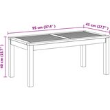  Stol Smeđa 95 x 45 x 40 cm Čvrsto teak drvo | shoptok.hr