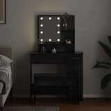  LED Set Toaletnog Stola 2 pcs Crni hrast Konstruirano drvo | Eponuda.ba