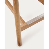 Kave Home Barska stolica od punog hrasta u prirodnoj boji (visine sjedala 65 cm) Yalia – | shoptok.hr