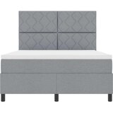 vidaXL Postelja s škrbino z vzmetnico svetlo siva 140x190 cm tkanina, (22084049) | Shoptok.si