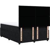  Krevet s oprugama i madracem crni 140 x 190 cm baršunasti | shoptok.hr