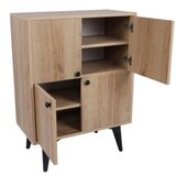 Hanah home Senegal OakBlack Multi Purpose Cabinet | ePonuda.com