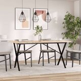  Blagovaonski stol X-oblika 160x80x75 5 cm od borovine i željeza | shoptok.hr