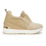 Shelvt Brown suede wedge sneakers | Shoptok.si