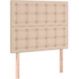  box spring i madrac LED cappuccino 80x200cm umjetna koža | shoptok.hr