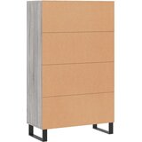  Visoka komoda siva boja hrasta 69,5x31x115 cm konstruirano drvo | shoptok.hr