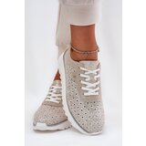 S. BARSKI Suede perforated platform sneakers gold | Shoptok.si