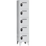 Wolf Omara s predelki z zaklepanjem, višina predelka 320 mm, VxŠxG 1850 x 400 x 500 mm, širina razdelka 400 mm, barva korpusa / vrat svetlo siva / sve | Shoptok.si