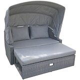 Garden Pleasure Siva vrtna zofa iz ratana Monte Carlo - | Shoptok.si