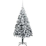 vidaXL Umjetno božićno drvce s 300 LED svjetlima Zelena 180 x 115 cm | shoptok.hr