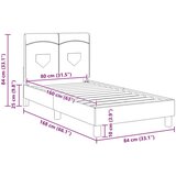  Otroški posteljni okvir z vznožjem Črna 80 x 160 cm blago, (5000104594) | Shoptok.si