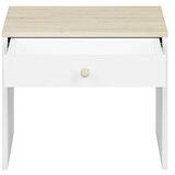  Noćni stočić BUBO 58x69 cm bela/svetli buk | Eponuda.com
