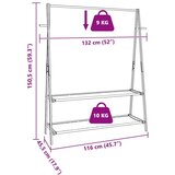 vidaXL Stalak za odjeću s policama 132x45,5x150,5 cm od bambusa | shoptok.hr