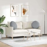  Jastučići za sjedenje 2 pcs Svijetlo siva Ø50 x 19 cm tkanina | shoptok.hr
