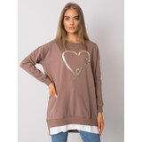 RUE PARIS Tunic-RV-TU-7258.40P-Brown | Shoptok.si