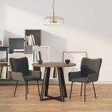 The Living Store Jedilni stoli 2 kosa temno siv žamet - Jedilni Stol, (21419495) Cene