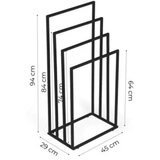 ModernHome Metalni držač za pe&amp;scaron;kire sa 4 kraka, crni Slike