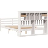 vidaXL Knjižna postelja brez ležišča bela 140x190 cm trdna borovina | Shoptok.si