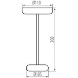 Kanlux 37314 - LED prigušiva punjiva lampa FLUXY LED/1,7W/1800 mAh IP44 žuta | Eponuda.com