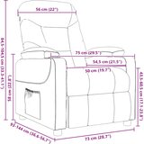  fotelja od tkanine smeđa | shoptok.hr