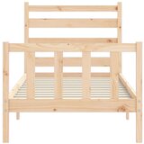  Okvir za krevet s uzglavljem 100x200 cm od masivnog drva | shoptok.hr