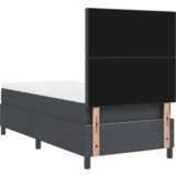 Box Spring krevet s madracem i LED tamno sivi jednokrevetni kordura tkanina | shoptok.hr