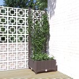 vidaXL Vrtna sadilica s rešetkom smeđa 40 x 40 x 121,5 cm PP Cijene