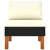 Maison Chic Sredinski kavč - Sofa - Kanape poli ratan in trden evkaliptusov les, (21727185) Cene
