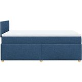 vidaXL Krevet s oprugama i madracem plavi 120 x 200 cm od tkanine | shoptok.hr