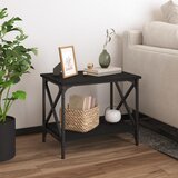 vidaXL Stranska mizica črna 55x38x45 cm inženirski les Cene