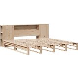  Knjižna postelja brez vzmetnice 200x200 cm trden les, (21532321) | Shoptok.si