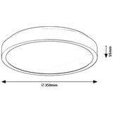 Rabalux 71253 - LED plafonsko svetlo za kupatilo SAMIRA LED/36W/230V IP44 crno | Eponuda.com