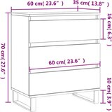 vidaXL Komoda bela 60x35x70 cm inženirski les | Shoptok.si