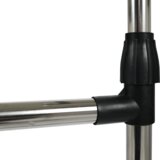 Kondela Premični obešalnik, nerjaveče jeklo/črna plastika, ALEXO | Shoptok.si