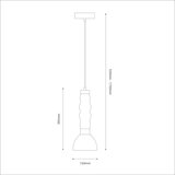  LED luster na sajli LUCCO LED/13W/230V, prečnik 15 cm, zadimljeno staklo | Eponuda.com