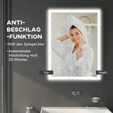  Kupaonsko zidno LED ogledalo s funkcijom protiv zamagljivanja 60x80x4 cm | shoptok.hr