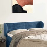  Vzglavje z ušesi temno modro 147x23x78/88 cm žamet, (20934006) Cene