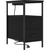 vidaXL Noćni ormar Crni hrast 30 x 48 x 61 cm Konstruirano drvo | shoptok.hr