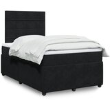 Maison Chic Box spring postelja - Vzmetna postelja z vzmetnico črna 120x190 cm žamet SL17059, (21881871) | Shoptok.si